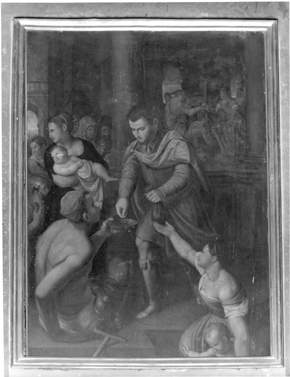 San Gioacchino fa l'elemosina ai poveri - Santuario dell'Incoronata, Lodi